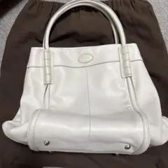 TOD'S ホワイトレザー トートバッグ