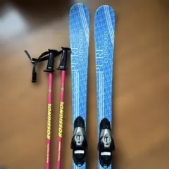 レディース　スキー板とストックセット