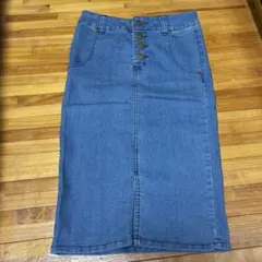 roomy's デニムタイトスカート　フロントボタンのサムネイル