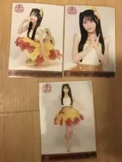 佐藤綺星 AKB48 メンバーリクエスト 憧れの衣装 生写真 3種コンプ