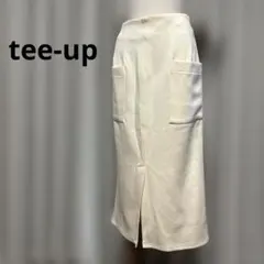 新品タグ付き　tee-up ポケット付きクリーム色タイトスカート