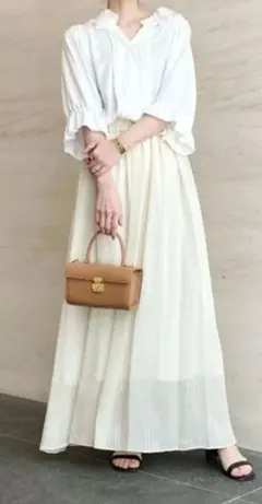 美品 Arpege story ドロストシャツワンピース ホワイト サイズ1 - メルカリ