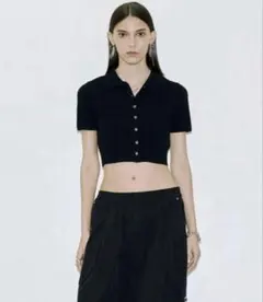 JOSE MOON HALF SLEEVE RIB KNIT - メルカリ