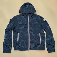 Moncler ダークグレー 花柄 ナイロンジャケット フード付き