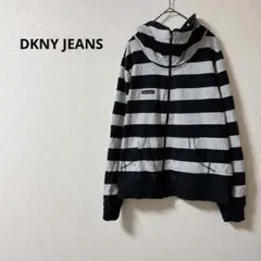 DKNY JEANS ストライプパーカー フード付き シンプル