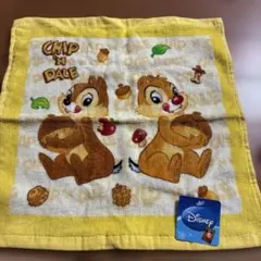チップとデール ミニタオル ハンカチ 黄色のサムネイル