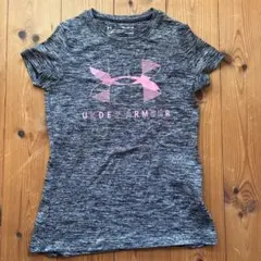 UNDER ARMOUR Tシャツ グレー ピンク