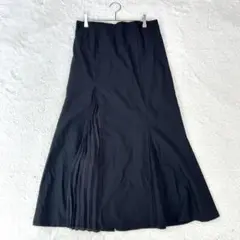 ゴールドジャパン/4L/黒/マーメイドスカート/異素材切り替え/ロング丈/春秋