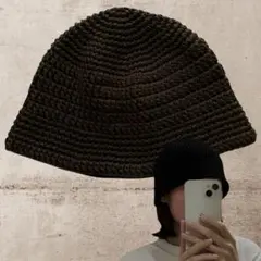 クロシェハット　バケットハット　ニット帽　クラッシャーハット　ビーニー　男女兼用