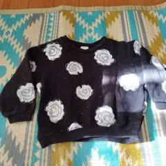 裏起毛トレーナー　95　花柄　バラ