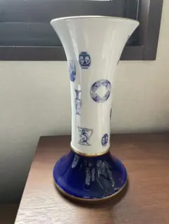 未使用 深川製磁 ブルーチャイナ 花瓶