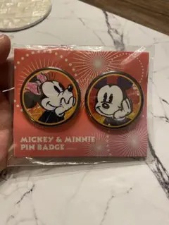 Disney　ピンバッジ　ミッキー＆ミニー　2個セット