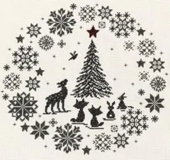 クロスステッチ完成品　"A la belle etoile”