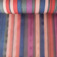 京都　雨コート用多色ストライプ生地