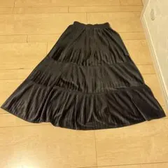 ブラック ベロアロングスカート