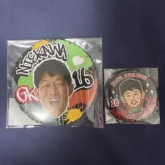 浦和レッズ 牲川歩見選手 缶バッジ、缶バッジ風ミラー 2点セット