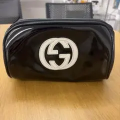 GUCCI グッチ トートバッグ ハンドバッグ エナメル パテント レザー 黒