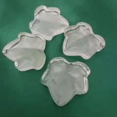 葉型ガラス箸置き 4個セット