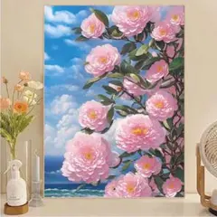 海辺の椿新品印花クロスステッチ刺繍キット大判