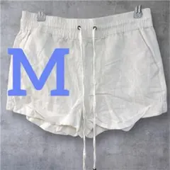 ★美品❣️一点物✨ホワイト リネン ショートパンツ 【M】