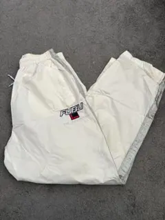 FUBU ホワイト ナイロンパンツ