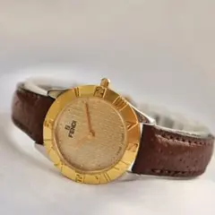FENDI ローマン ズッカ ゴールド ラウンド レディース腕時計 1561