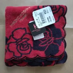 HIROKO KOSHINO FEMME タオルハンカチ 薔薇柄 レッドのサムネイル