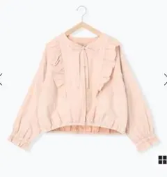 完売品　サマンサモスモス　リボンフリルジャケット　ゆったり　重ね着　ナチュラルのサムネイル