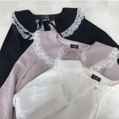 evelyn ダブル襟ブラウス ピンクのサムネイル