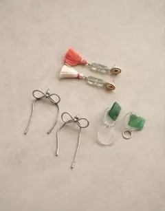 アクセサリー ピアス 3点セット 作家ものなど