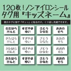 キッズネーム アイロン不要 ノンアイロン お名前布シール タグ用☆