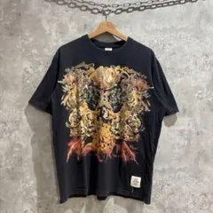 ネイルズ Tシャツ クルーネック半袖 グラフィック M 黒 綿 ストリート 