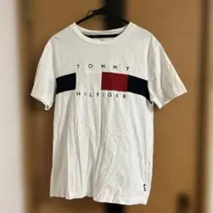 TOMMY HILFIGER 白 コットンTシャツ Lサイズ　半袖　トミー