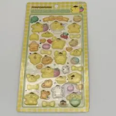 新品 ポムポムプリン ぷっくりシール ボンボンドロップ