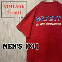 【US輸入】SAFETY ヴィンテージ　プリントTシャツ《メンズXL相当》