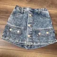 デニムキュロットスカート　女の子　100