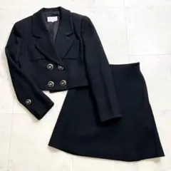 Dior Vintage ウール クロップドジャケット&スカート セットアップ