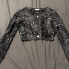 高速ターミナル ビジューニットカーディガン