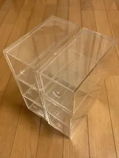 無印良品アクリル小物収納3段（幅約8.7奥行17高さ25.2cm）2個セット