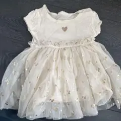 H&M ハート柄 ホワイトワンピース
