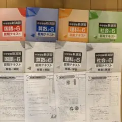 小6 春期講習会教材セット 国語 算数 社会 理科 早稲田アカデミー