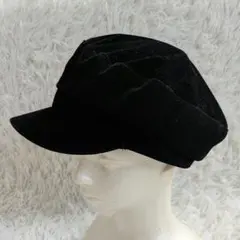 ザラ コーデュロイ キャスケット 56cm S ブラック キャップ 帽子