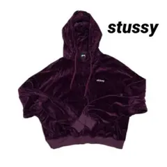 Stussy ステューシー　ベロアパーカー　ワインレッド