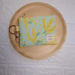 ナスカン付き 12cmファスナーミニポーチ（ハンドメイド）