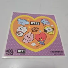 BT21 キャラクターシール ハート型　くら寿司