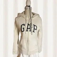GAP アイボリー　フード　パーカー　y2k ドット