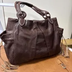 本革アコーディオンショルダーバッグ○BROWN○6309 - メルカリ
