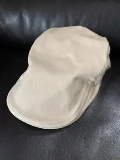 ヘリンボーン　ハンチング　コットン　ベージュ