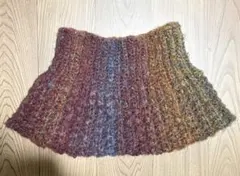 シンプル ネックウォーマー つけ襟 かぎ針編み　グラデーション