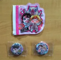 鬼滅の刃 ぴた！でふぉめ ビニポ2 かまぼこ隊 悲鳴嶼行冥 缶バッジ セット